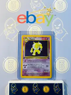 Hypno 8/62 1st Edition HP Played Fossil Set 1999 Pokemon Card Holo Rare Holofoil - Image 1