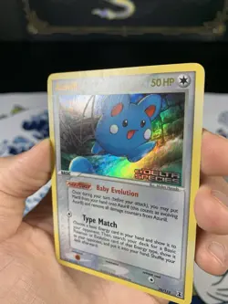 Pokemon Card Ex Delta Species Azurill 20/113 2005 Reverse Stamped Holo - Image 2