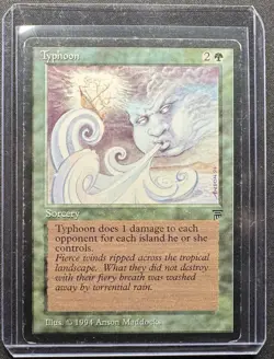 Rare Typhoon MTG Card Great Condition Lightly Played LP Legend Magic - Image 2