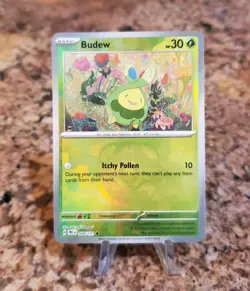 Budew Master Ball Holo Card 004/131 - Pokemon TCG Prismatic Evolutions - Image 1