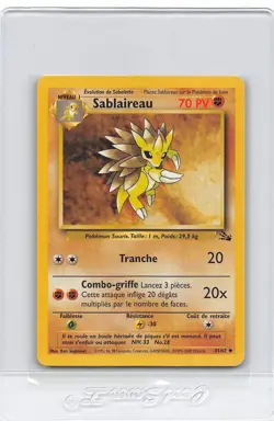 SANDSLASH (SABLAIREAU) 41/62 - FRENCH Fossil Set - WoTC Pokemon Card - NM/M - Image 1