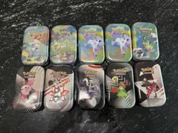 Pokemon Mini Tins Empty No Packs 10 Count Black & White No Cards - Image 1