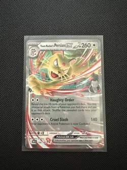 Team Rocket's Persian EX 150/182 Full Art NM/M Destined Rivals Pokemon Card - Image 1