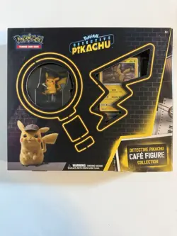 Pokemon TCG Detective Pikachu CAFE FIGURE Collection w/ Promo Card & 4 Booster - Image 1