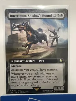 Interceptor, Shadow's Hound (Extended Art) 0147 Rare Final Fantasy MTG - Image 1