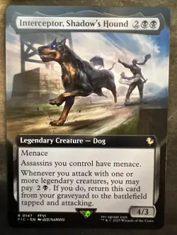 Interceptor, Shadow's Hound (Extended Art) 0147 Rare Final Fantasy MTG - Image 1