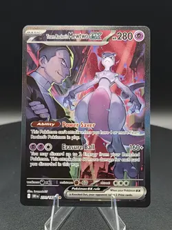 Team Rocket's Mewtwo ex 231/182 DRI Destined Rivals SIR Pokemon TCG Card NM - Image 1