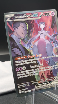 Team Rocket's Mewtwo ex 231/182 DRI Destined Rivals SIR Pokemon TCG Card NM - Image 2
