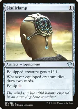 MTG SKULLCLAMP PLAYED - MORSA CEREBRALE - CMD2020 - MAGIC - Image 1