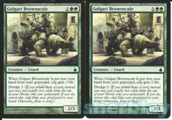 MTG Magic the Gathering TCG RAVNICA 2X Golgari Brownscale Lizard Green 166 / 306 - Image 1