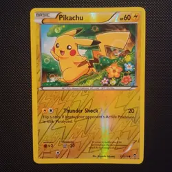 Pikachu 27/111 Common XY Furious Fists Reverse Holo Pokemon Card LP - Image 1
