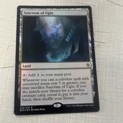 1x Sanctum of Ugin Moderate Play, English Battle for Zendikar MTG Magic Foil - Image 1