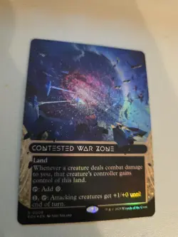 x1 Contested War Zone (0008) - Foil - Borderless R MTG Edge of Eternities: Stell - Image 1