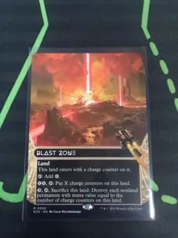 MTG Magic The Gathering Blast Zone EOS 0002 Borderless Stellar Sights Land - Image 1