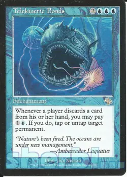 MTG Magic the Gathering JUDGMENT Telekinetic Bonds Enchantment Blue 52 / 143 - Image 1