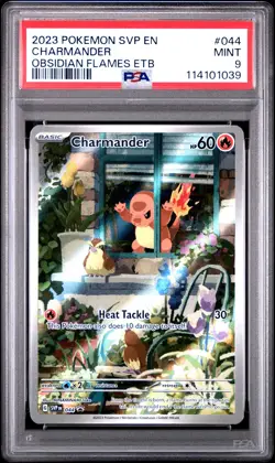 2023 Pokemon SVP EN-SV Black Star Promo Charmander #044 PSA 9 - Image 1