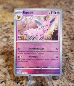 Espeon - 033/131 Prismatic Evolutions MASTER BALL Holo Pokemon - NM - Image 1