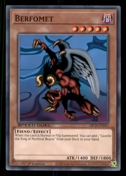 Yugioh Berfomet #SBCB-EN043 Speed Duel: Battle City Box LP - Image 1