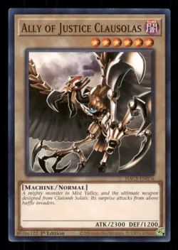 Yugioh Ally of Justice Clausolas #HAC1-EN076 Hidden Arsenal: Chapter 1 LP - Image 1