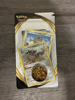 Pokemon TCG Galarian Meowth Pack with Coin and 2 Cards - Image 1