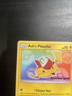 Ash's Pikachu TCG SM108 2017 Promo Card Pokemon 'I Choose You' Quantity - Image 2