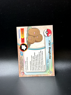 Topps Pokemon Dugtrio #51 2000 TV Animation Edition Non Holo Blue Logo - Image 2
