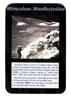 Miraculous Manifestation Card SubGenius INWO Illuminati New World Order Game - Image 1