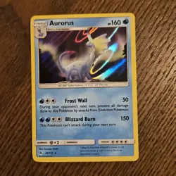 Pokemon Card Tcg Aurorus 28/131 Forbidden Light Holo Sun Moon Rare TCG NM 2018 - Image 1