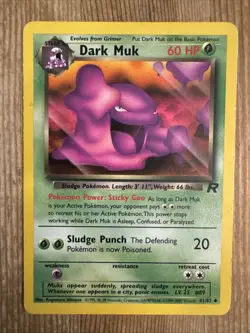 Dark Muk - Team Rocket Set - 41/82 - VINTAGE WOTC Pokemon Card - Unlimited - MP - Image 1