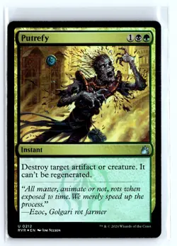 FOIL Putrefy 212 Ravnica Remastered Uncommon - MTG Magic the Gathering Card - Image 1