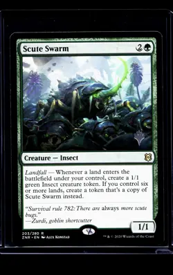 2020 MTG Magic The Gathering ZNR Zendikar Rising Promo Pack #203 Scute Swarm - Image 1