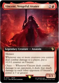 Vincent, Vengeful Atoner (Extended Art) 0157 Commander: Final Fantasy MTG NM - Image 1