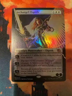 MTG March of the Machines Archangel Elspeth Borderless Foil - Image 1