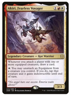NM Foil Akiri, Fearless Voyager, MTG, Zendikar Rising, Magic the Gathering, 220 - Image 1