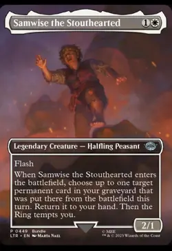 MTG BORDERLESS U Samwise the Stouthearted #0449 LOTR - Image 1