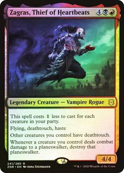 NM Foil Zagras, Thief of Heartbeats, MTG, Zendikar Rising, Magic the Gathering - Image 1