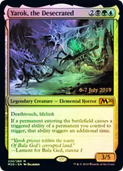 Moderatly Played, English - 1 x MTG Yarok, the Desecrated - Prerelease Foil Prom - Image 1