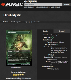 2023 MTG Magic the Gathering Commander Masters Borderless Foil 648 Elvish Mystic - Image 3