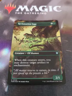 Mtg. Reclamation Sage. Foil Borderless. Foundations. Pack Fresh - Image 1