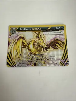 Mandibuzz BREAK XY182 Black Star Promo Ultra Rare Pokemon TCG Played - Image 2