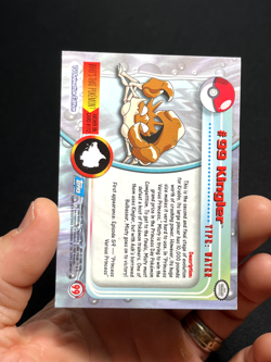 Topps Pokemon Series 2 Rainbow Foil #99 Kingler LP - Image 4