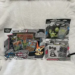 POKEMON BLACK BOLT WHITE FLARE LOT VICTINI TECH STICKERS *SEE DESCRIPTION* - Image 1