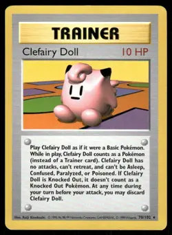 Pokemon Tcg Clefairy Doll [Shadowless] #70 Pokemon Base Set LP - Image 1
