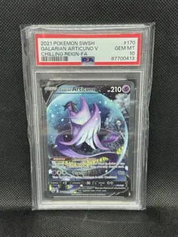 2021 Pokemon #170 Galarian Articuno V Chilling Reign-Fa PSA 10 - Image 1