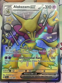 Alakazam ex - 215/091 - Paldean Fates - Ultra Rare - Full Art - LP - Pokemon TCG - Image 1