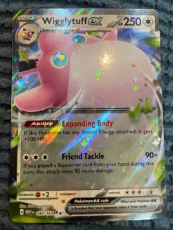 Wigglytuff EX 40 /165 English Pokemon 151 S&V TCG Double Rare Holo Near Mint - Image 1