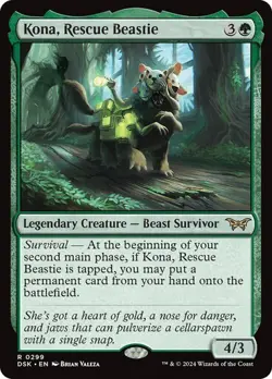 Kona, Rescue Beastie (0299) Duskmourn: House of Horror MTG MAGIC - Image 1
