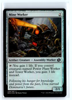 FOIL Mine Worker The Brothers' War Common - MTG Magic the Gathering Card - Image 1