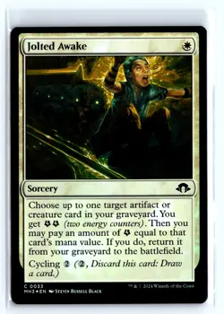 FOIL Jolted Awake 33 Modern Horizons 3 Common - MTG Magic the Gathering Card - Image 1