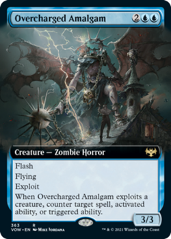 Overcharged Amalgam - Extended Art Light Play, English Magic the Gathering MTG I - Image 1